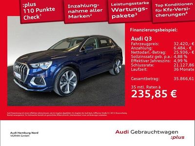Gebraucht Audi Q3 Advanced Plus 150 PS (110 kW) 2023 Navarrablau metallic SUV