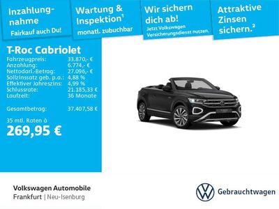 Gebraucht VW T-Roc Cabriolet Style 150 PS (110 kW) 2025 Deep black perleffekt/schwarz Cabrio