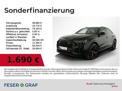Mythosschwarz metallic Gebraucht 2023 Audi RS Q8 Ambiente SUV | 98.880 € (Guter Preis)