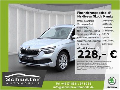 Brilliantsilber metallic Gebraucht 2020 Skoda Kamiq Style SUV | 19.980 € (Fairer Preis)