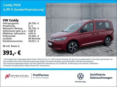 Gebraucht VW Caddy Style 114 PS (83 kW) 2023 Fortanarot metallic Van / Kleinbus