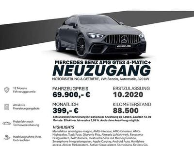 Grau Gebraucht 2020 Mercedes AMG GT 53 AMG Coupé | 69.900 € (Superpreis)