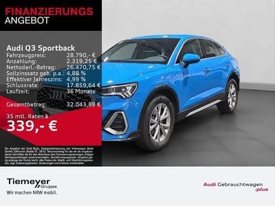 Gebraucht Audi Q3 Sportback S-Line 150 PS (110 kW) 2022 Blau SUV