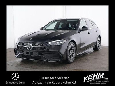 Obsidianschwarz (metallic) Gebraucht 2024 Mercedes C300 AMG Kombi | 45.989 € (Fairer Preis)
