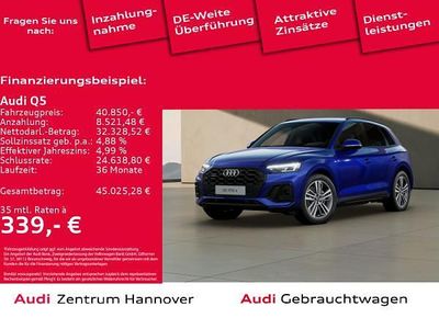 Blau (6i ultrablau metallic) Gebraucht 2022 Audi Q5 S-Line SUV | 40.851 € (Fairer Preis)