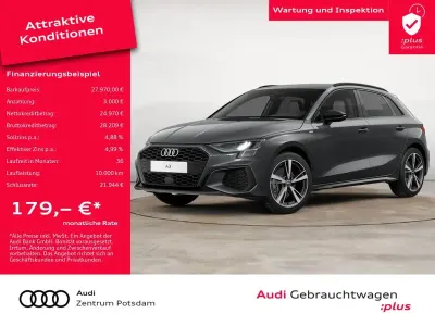 Używany Audi A3 S-Line 150 KM (110 kW) 2023 Zielony Sedan/Limuzyna