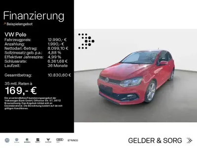 Usata VW Polo R-line 90 CV (66 kW) 2016 Rosso Berlina