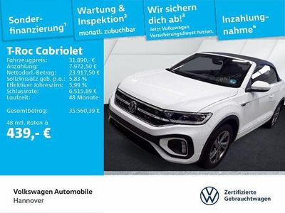 Gebraucht VW T-Roc Cabriolet R-line 150 PS (110 kW) 2025 Pure white Cabrio