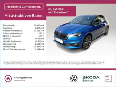 Gebraucht Skoda Fabia Monte Carlo 110 PS (80 kW) 2023 Blau Kleinwagen