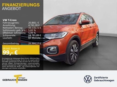 Begagnad VW T-Cross Move 110 HK (80 kW) 2023 Orange SUV