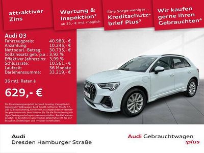 Gebraucht Audi Q3 S-Line 245 PS (180 kW) 2024 Gletscherweiß metallic SUV
