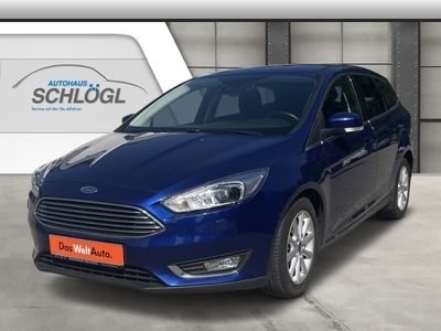 gebraucht Ford Focus Titanium 1.5 TDCi Indic-Blau Metallic StandHZG Soundsystem Klimaautom Ambiente Beleuchtung