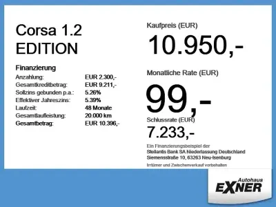 Gebraucht Opel Corsa Edition 75 PS (55 kW) 2023 Jade weiss Kleinwagen