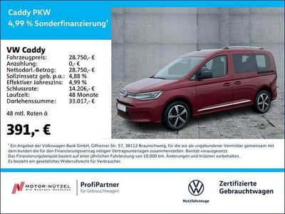 Gebraucht VW Caddy Style 114 PS (83 kW) 2023 Fortanarot metallic Van / Kleinbus