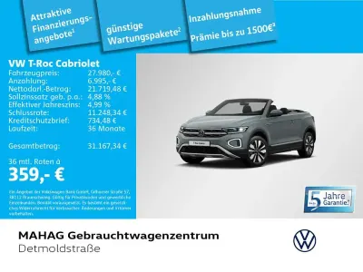 Używany VW T-Roc Cabriolet Move 150 KM (110 kW) 2024 Niebieski Kabriolet