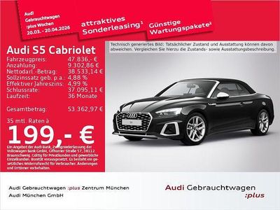 Gebraucht Audi S5 Cabriolet Sport 354 PS (260 kW) 2023 Mythosschwarz metallic/verdeck Cabrio