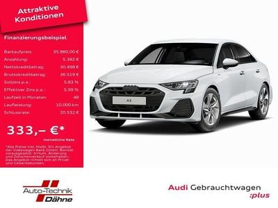 Gebraucht Audi A3 S-Line 150 PS (110 kW) 2025 Gletscherweiß metallic Limousine