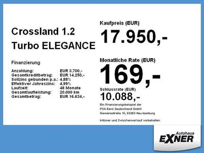 Gebraucht Opel Crossland X Elegance 131 PS (96 kW) 2023 Schwarz perla SUV