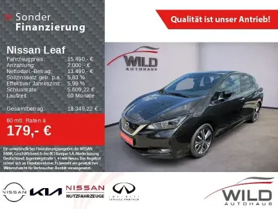 Gebraucht Nissan Leaf 360º 110 kW (150 PS) 2022 M) (schwarz Kleinwagen