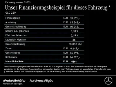 Gebraucht Mercedes GLC220 AMG 197 PS (144 kW) 2025 Unilack polarweiß SUV