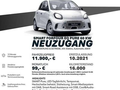 Weiß Gebraucht 2021 Smart ForFour Electric Drive Pure Limousine | 11.900 € (Fairer Preis)