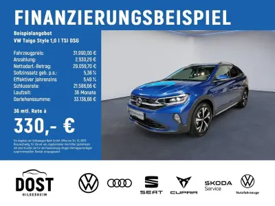 Neu VW Taigo Style 116 PS (85 kW) 2026 Blau SUV