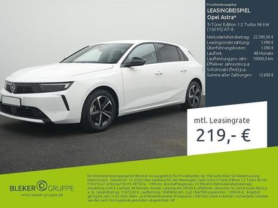 Nuova Opel Astra Edition 131 CV (96 kW) 2025 Bianco Berlina