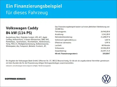 Gebraucht VW Caddy Life 114 PS (83 kW) 2023 Blau Van / Kleinbus