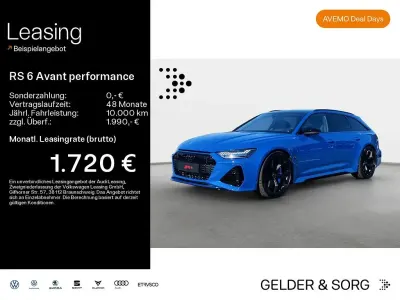 Ny Audi RS6 Exclusive 630 HK (463 kW) 2026 Blå Kombi