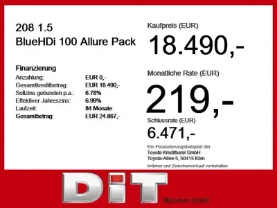 Gebraucht Peugeot 208 102 PS (75 kW) 2023 Lackierung platiniumgrau/typ aussenverk (metallic) Kleinwagen