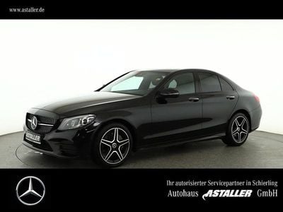 Gebraucht Mercedes C300 AMG line 245 PS (180 kW) 2019 Metalliclack obsidianschwarz Limousine