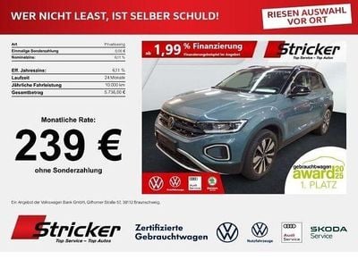 Gebraucht VW T-Roc Goal 150 PS (110 kW) 2025 Petroleum blue metallic (metallic) SUV