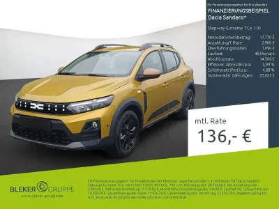 Nuova Dacia Sandero Extreme 110 CV (80 kW) 2025 Giallo Utilitaria