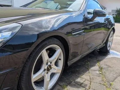 Gebraucht Mercedes SLK200 AMG line 184 PS (135 kW) 2011 Schwarz Cabrio