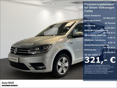 gebraucht VW Caddy Maxi Kombi 1 4 TSI Comfortline 7-Sitzer AHK Vorbereitung Design Paket