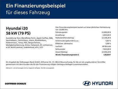 Gebraucht Hyundai i20 Select 79 PS (58 kW) 2025 Atlas white / sol Limousine