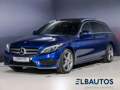 Brugt Mercedes C350e AMG 279 HK (205 kW) 2017 Blå Stationcar