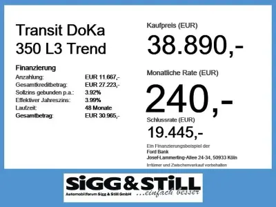 Neu Ford Transit Trend 131 PS (96 kW) 2026 Blau Van / Kleinbus