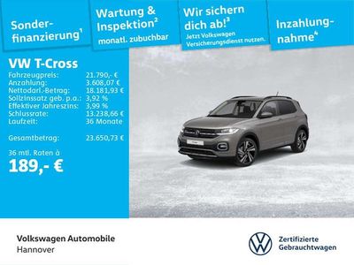 Limestone grey metallic Gebraucht 2021 VW T-Cross Active SUV | 21.790 € (Etwas zu teuer)