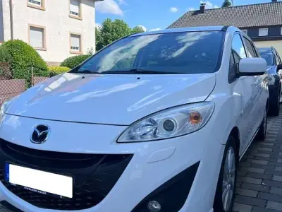 Gebraucht Mazda 5 Edition 150 PS (110 kW) 2012 Weiß Van / Kleinbus