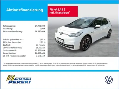 Gebraucht VW ID.3 Pro Performance 150 kW (204 PS) 2022 Weiß Kleinwagen