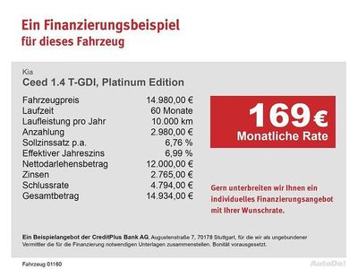 Second-hand Kia Ceed Platinum Edition 140 CP (102 kW) 2018 Alb Hatchback