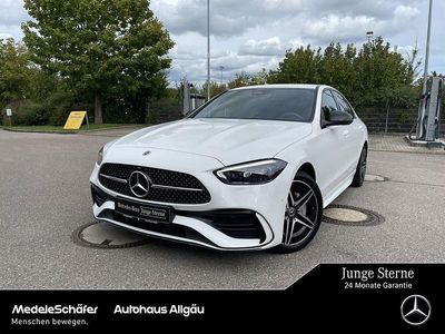 Polarweiß Gebraucht 2024 Mercedes C300e AMG Limousine | 43.420 € (Superpreis)