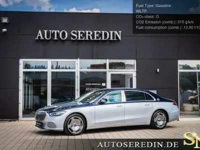 Neu Mercedes S680 Maybach AMG Edition 1 612 PS (450 kW) 2026 Hightech silver / nautical bl Limousine