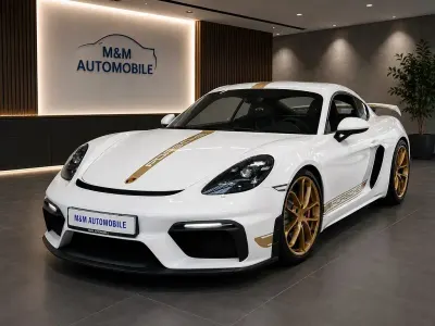 Gebraucht Porsche 718 Cayman GT4 Chrono 420 PS (308 kW) 2021 Weiß Coupé