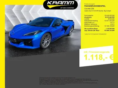 Neu Corvette Z06 646 PS (475 kW) 2025 Blau Cabrio