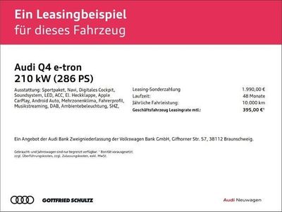 Nuova Audi Q4 Sportback e-tron S-Line 210 kW (286 CV) 2026 Bianco SUV