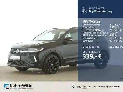 Second-hand VW T-Cross R-line 150 CP (110 kW) 2025 Negru SUV