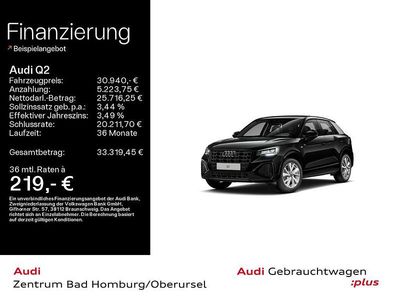 Mythosschwarz metallic Gebraucht 2025 Audi Q2 S-Line SUV | 30.940 € (Fairer Preis)