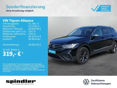 Gebraucht VW Tiguan Allspace Life 200 PS (147 kW) 2022 Deep black perleffekt SUV